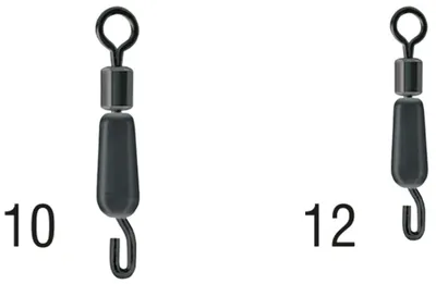 CLASSIC FEEDER LEADER SWIVEL CONNECTOR BLACK METHODMAN op. 10pcs.