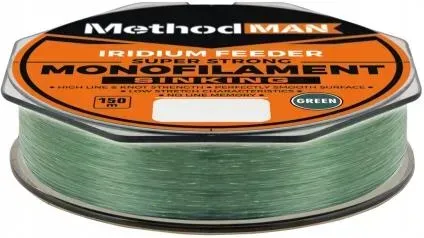 MONOFILAMENT METHODMAN IRIDIUM FEEDER GREEN 0,230mm/150m