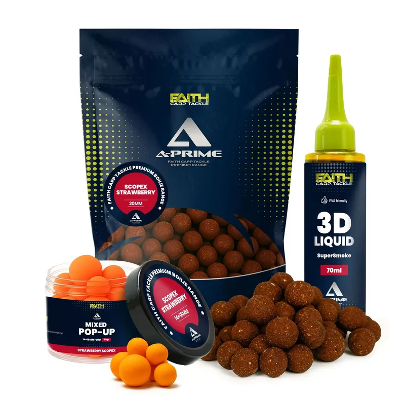 Faith A-Prime Boilie Strawberry/Scopex 1Kg 16mm