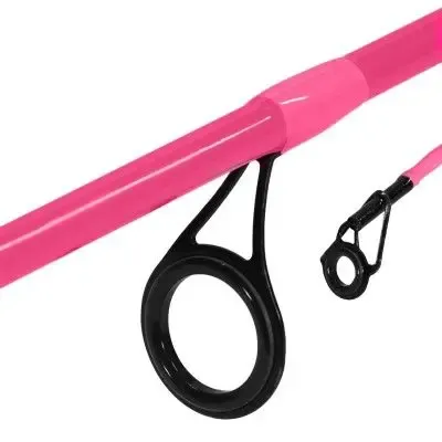 Eurocatch combo rosa caña carrete con luz y accesorios de spinnig