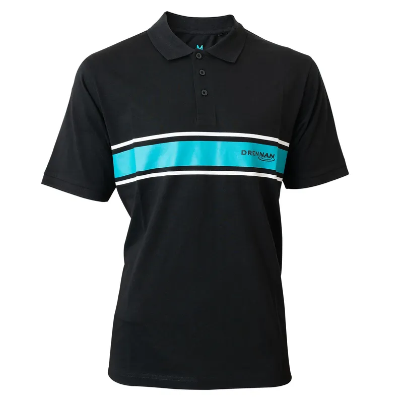 Drennan Aqua Stripe Polo L