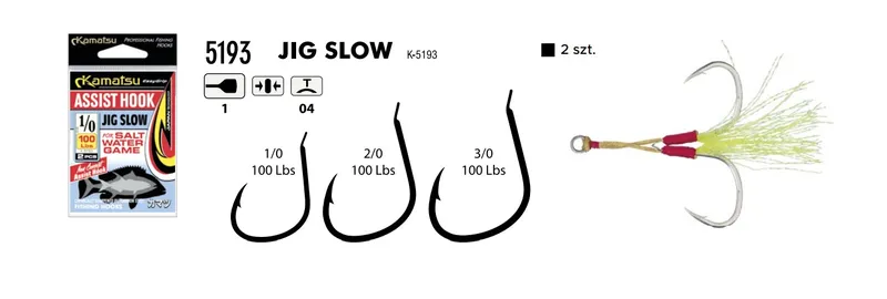 ASSIST ANZUELO JIG SLOW 1/0 100Lbs OPP. 2PCS K-5193