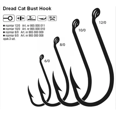 CATFISH ANZUELO BUST BLNR BOLSA 3 PCS DREAD CAT®