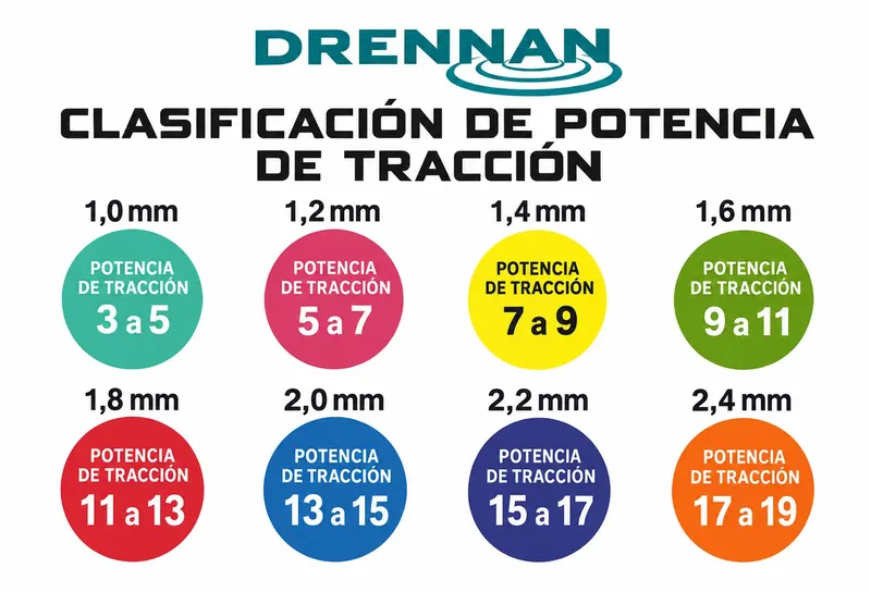 DRENNAN Power Pull Elastico 1.0mm Aqua