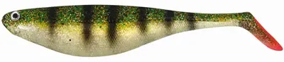 VINILO FLAT SHAD 9,5cm KOL. 05 GLITTER PERCH BAG 4 PCS