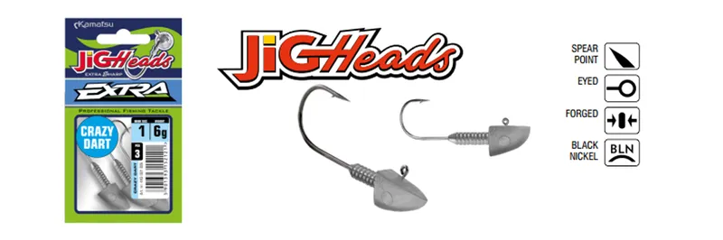 JIGHEAD CRAZY DART UNCOATED 2-2g OPP.3PCS KAMATSU