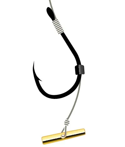 ANZUELO MONTADO RIG MONO ISEAMA 8BLNR10cm0,25mm SILICONE R