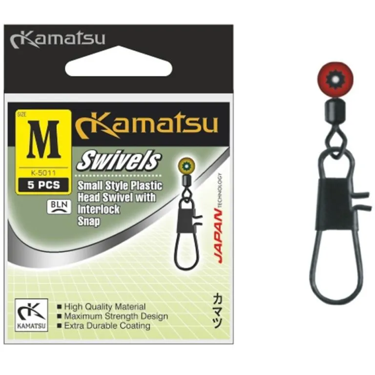 SMALL STYLE PLASTIC HEAD SWIVEL W. INTERLOCK SNAP