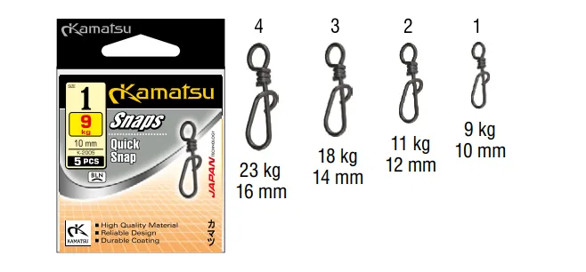 SNAP Enganche Rapido BLN TAMAÑO 1 9kg 10mm OPP. 5PCS