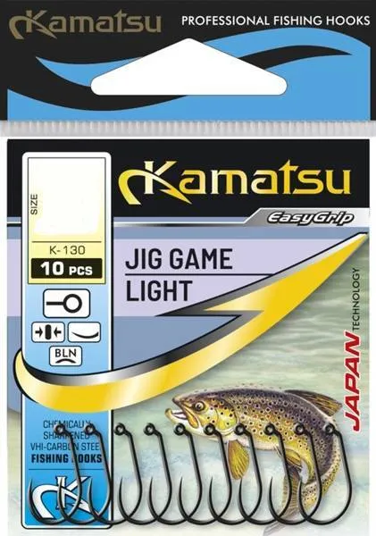ANZUELO KAMATSU JIG GAME LIGHT 8 BLNR BOLSA 10PCS