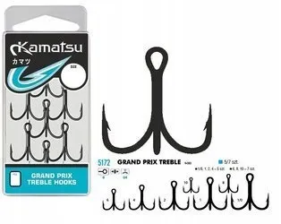 TREBLE ANZUELO GRAND PRIX TAMAÑO 10 7PCS/OPP.