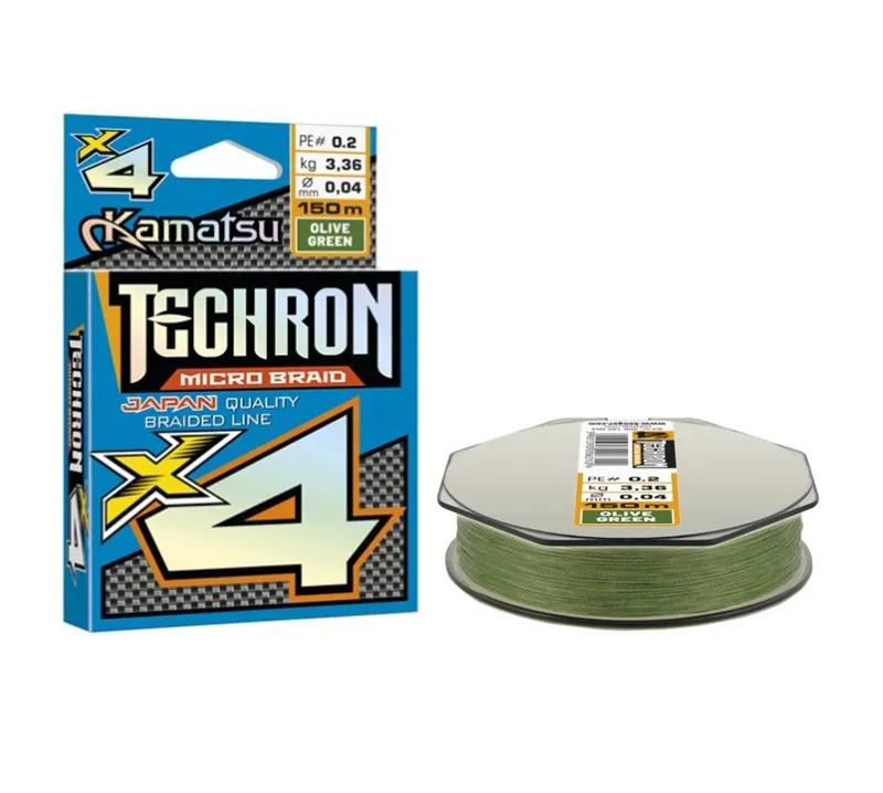 BRAIDED LINE KAMATSU TECHRON MICRO BRAID X4 OLIVE