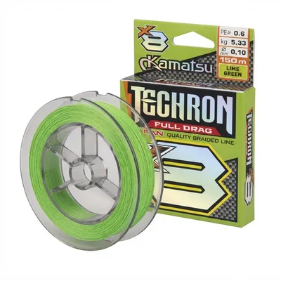 BRAIDED LINE KAMATSU TECHRON FULL DRAG X8 LIME GRE