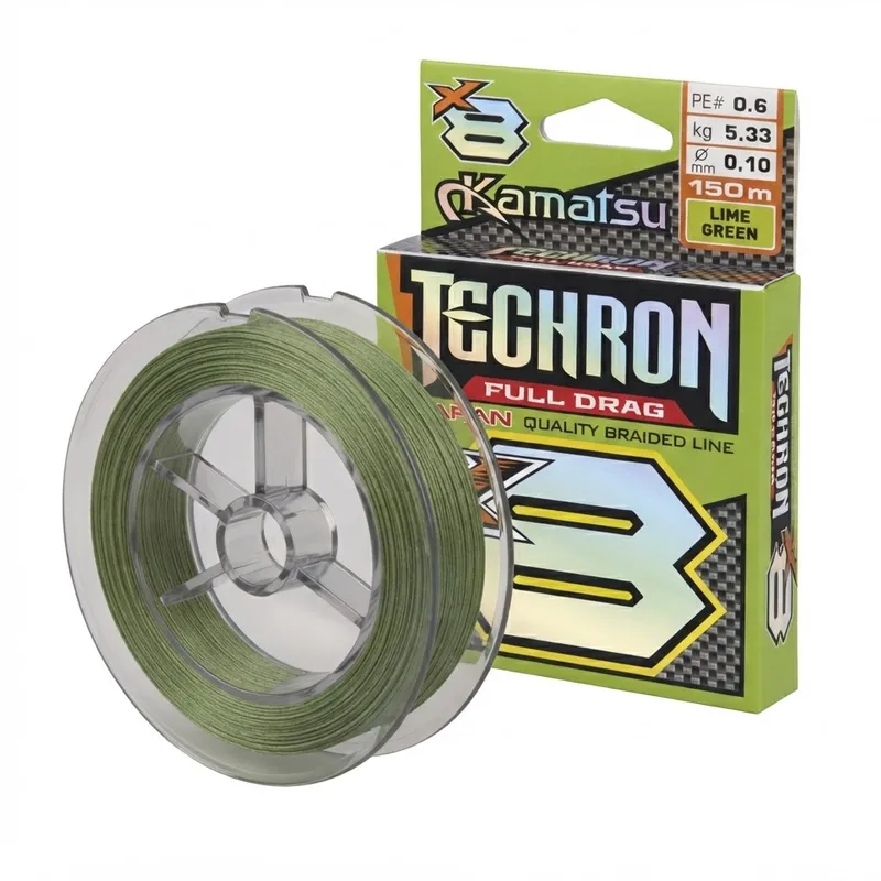 BRAIDED LINE KAMATSU TECHRON FULL DRAG X8 OLIVE GR