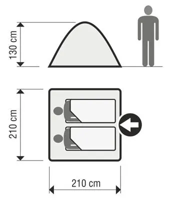Konger Bivvy TENT NO.4 210X210X130cm