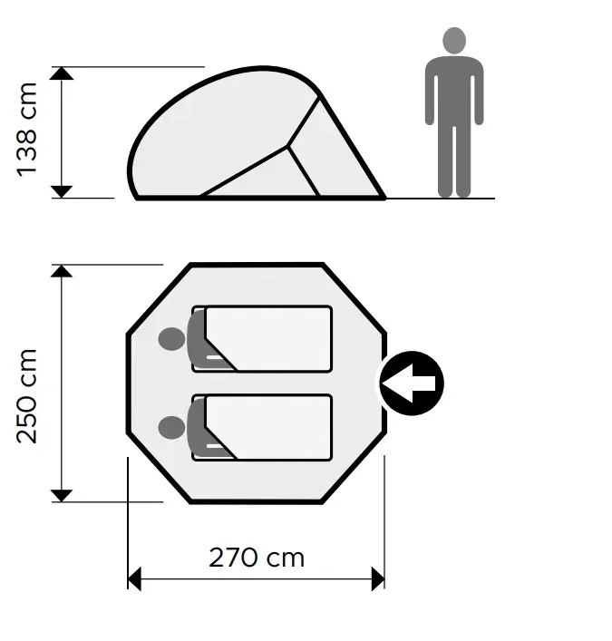 Konger Bivvy NO.3 270 X 250 X 138cm