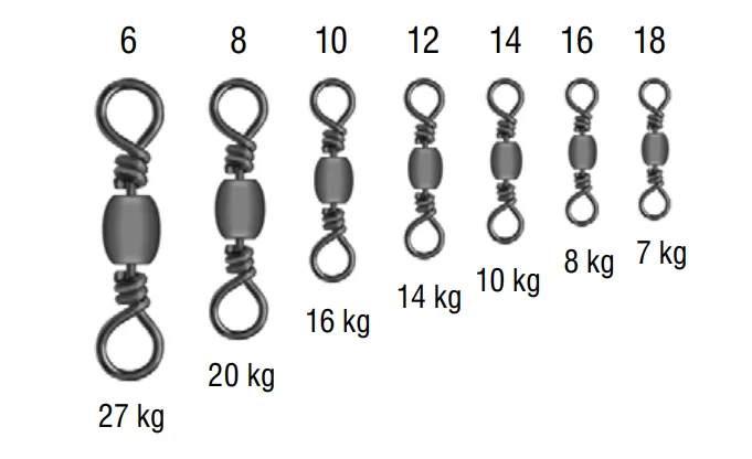 BARREL SWIVEL SIZE 16 BLN pack of 10 pcs. KONGER