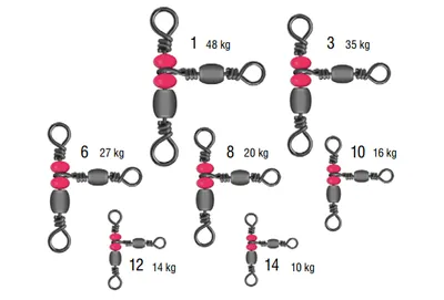 TRIPLE BARREL SWIVEL pack of 10 pcs. KONGER