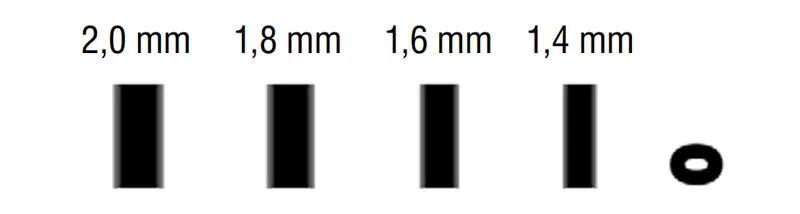 OVAL CRIMP TUBE DIAMETER 1.4mm pack of 10 pcs. KONGER
