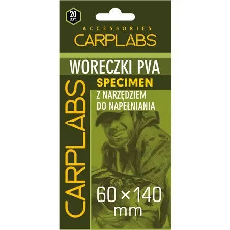 PVA BAGS CARPLABS® SPECIMEN 60X140MM WITH QUICK LOADER OPP. 20 PCS