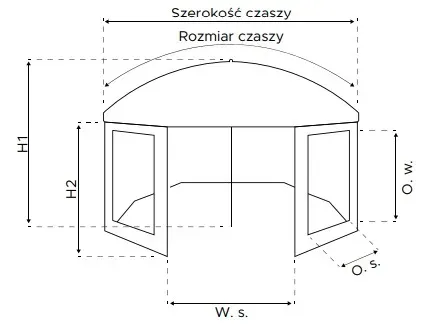 ADVENTURE UMBRELLA-TENT SQUARE 3m/60"/150cm